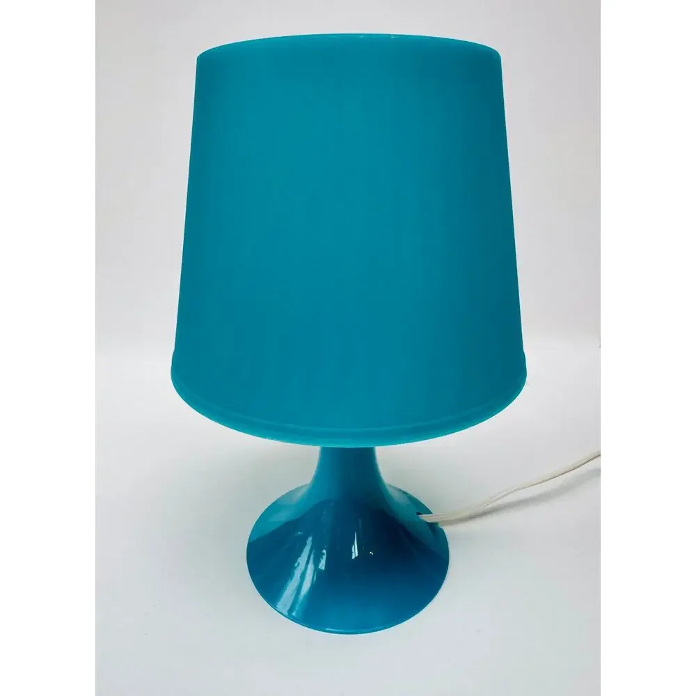 Vintage 1990s IKEA Teal Plastic Table Lamp, Postmodern